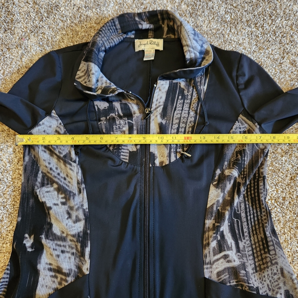 Joseph Ribkoff 3/4 Sleeve Long Zip Up Jacket - Picture 4 of 8